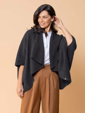 Load image into Gallery viewer, Possum and Merino
NW3082 Longline Wrap - A plain classic longline wrap.  The Longline Wraps have the extra advantage of being able to be worn two ways, vee neck to the back or upside down with the open vee to the bottom.
Composition -40% Possum Fur, 53% Merino, 7% Silk.
One Size Fits All