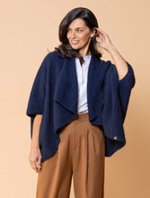 Load image into Gallery viewer, Possum and Merino
NW3082 Longline Wrap - A plain classic longline wrap.  The Longline Wraps have the extra advantage of being able to be worn two ways, vee neck to the back or upside down with the open vee to the bottom.
Composition -40% Possum Fur, 53% Merino, 7% Silk.
One Size Fits All