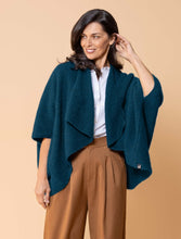 Load image into Gallery viewer, Possum and Merino
NW3082 Longline Wrap - A plain classic longline wrap.  The Longline Wraps have the extra advantage of being able to be worn two ways, vee neck to the back or upside down with the open vee to the bottom.
Composition -40% Possum Fur, 53% Merino, 7% Silk.
One Size Fits All