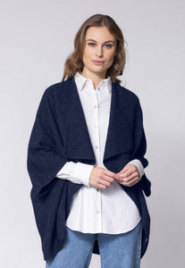 Possum and Merino  NW3082 Longline Wrap - A plain classic longline wrap.  The Longline Wraps have the extra advantage of being able to be worn two ways, vee neck to the back or upside down with the open vee to the bottom. 