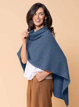 Load image into Gallery viewer, Possum and Merino.  NW3086 North Cape - Versatile cape designed to provide ultimate comfort and maximum freedom.  Single jersey construction, this garment can be worn numerous ways from a cape to knee rug and even a scarf.  Composition - 40% Possum Fur, 53% Merino, 7% Silk.  One Size.