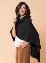 Load image into Gallery viewer, Possum and Merino.  NW3086 North Cape - Versatile cape designed to provide ultimate comfort and maximum freedom.  Single jersey construction, this garment can be worn numerous ways from a cape to knee rug and even a scarf.  Composition - 40% Possum Fur, 53% Merino, 7% Silk.  One Size.