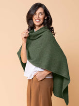Load image into Gallery viewer, Possum and Merino.  NW3086 North Cape - Versatile cape designed to provide ultimate comfort and maximum freedom.  Single jersey construction, this garment can be worn numerous ways from a cape to knee rug and even a scarf.  Composition - 40% Possum Fur, 53% Merino, 7% Silk.  One Size.