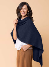 Load image into Gallery viewer, Possum and Merino.  NW3086 North Cape - Versatile cape designed to provide ultimate comfort and maximum freedom.  Single jersey construction, this garment can be worn numerous ways from a cape to knee rug and even a scarf.  Composition - 40% Possum Fur, 53% Merino, 7% Silk.  One Size.
