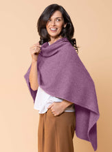 Load image into Gallery viewer, Possum and Merino.  NW3086 North Cape - Versatile cape designed to provide ultimate comfort and maximum freedom.  Single jersey construction, this garment can be worn numerous ways from a cape to knee rug and even a scarf.  Composition - 40% Possum Fur, 53% Merino, 7% Silk.  One Size.