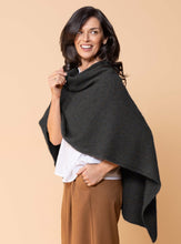 Load image into Gallery viewer, Possum and Merino.  NW3086 North Cape - Versatile cape designed to provide ultimate comfort and maximum freedom.  Single jersey construction, this garment can be worn numerous ways from a cape to knee rug and even a scarf.  Composition - 40% Possum Fur, 53% Merino, 7% Silk.  One Size.