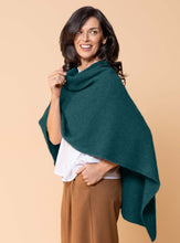 Load image into Gallery viewer, Possum and Merino.  NW3086 North Cape - Versatile cape designed to provide ultimate comfort and maximum freedom.  Single jersey construction, this garment can be worn numerous ways from a cape to knee rug and even a scarf.  Composition - 40% Possum Fur, 53% Merino, 7% Silk.  One Size.