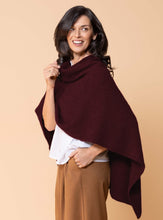 Load image into Gallery viewer, Possum and Merino.  NW3086 North Cape - Versatile cape designed to provide ultimate comfort and maximum freedom.  Single jersey construction, this garment can be worn numerous ways from a cape to knee rug and even a scarf.  Composition - 40% Possum Fur, 53% Merino, 7% Silk.  One Size.