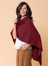 Load image into Gallery viewer, Possum and Merino.  NW3086 North Cape - Versatile cape designed to provide ultimate comfort and maximum freedom.  Single jersey construction, this garment can be worn numerous ways from a cape to knee rug and even a scarf.  Composition - 40% Possum Fur, 53% Merino, 7% Silk.  One Size.