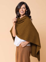Load image into Gallery viewer, Possum and Merino.  NW3086 North Cape - Versatile cape designed to provide ultimate comfort and maximum freedom.  Single jersey construction, this garment can be worn numerous ways from a cape to knee rug and even a scarf.  Composition - 40% Possum Fur, 53% Merino, 7% Silk.  One Size.