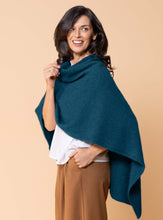 Load image into Gallery viewer, Possum and Merino.  NW3086 North Cape - Versatile cape designed to provide ultimate comfort and maximum freedom.  Single jersey construction, this garment can be worn numerous ways from a cape to knee rug and even a scarf.  Composition - 40% Possum Fur, 53% Merino, 7% Silk.  One Size.