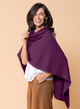Load image into Gallery viewer, Possum and Merino.  NW3086 North Cape - Versatile cape designed to provide ultimate comfort and maximum freedom.  Single jersey construction, this garment can be worn numerous ways from a cape to knee rug and even a scarf.  Composition - 40% Possum Fur, 53% Merino, 7% Silk.  One Size.