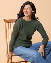 Load image into Gallery viewer, Possum and Merino  NW3108 Crossover Crew Fashion fitted style, relaxed wide neck with crossover rib detail on body and sleeves. WholeGarment seamless construction. Composition - 40% Possum Fur, 53% Merino, 7% Silk