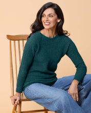 Load image into Gallery viewer, Possum and Merino  NW3108 Crossover Crew Fashion fitted style, relaxed wide neck with crossover rib detail on body and sleeves. WholeGarment seamless construction. Composition - 40% Possum Fur, 53% Merino, 7% Silk