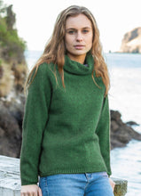 Load image into Gallery viewer, Possum and Merino  NW3126 Moss Stitch Cowl - Relaxed knit cowl neck, moss stitch detail across front and shoulders providing a subtle detail variation.  WholeGarment seamless construction.   Composition - 40% Possum Fur, 53% Merino, 7% Silk