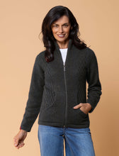 Load image into Gallery viewer, Possum and Merino  NW3149 Honeycomb Jacket - A new twist on the Market Day Jacket, with introduction of the Honeycomb inset side panels.  Composition - 40% Possum Fur, 53% Merino, 7% Silk