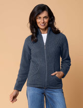 Load image into Gallery viewer, Possum and Merino  NW3149 Honeycomb Jacket - A new twist on the Market Day Jacket, with introduction of the Honeycomb inset side panels.  Composition - 40% Possum Fur, 53% Merino, 7% Silk