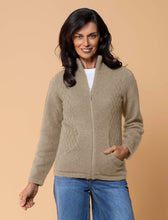 Load image into Gallery viewer, Possum and Merino  NW3149 Honeycomb Jacket - A new twist on the Market Day Jacket, with introduction of the Honeycomb inset side panels.  Composition - 40% Possum Fur, 53% Merino, 7% Silk