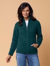 Load image into Gallery viewer, Possum and Merino  NW3149 Honeycomb Jacket - A new twist on the Market Day Jacket, with introduction of the Honeycomb inset side panels.  Composition - 40% Possum Fur, 53% Merino, 7% Silk