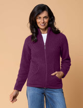 Load image into Gallery viewer, Possum and Merino  NW3149 Honeycomb Jacket - A new twist on the Market Day Jacket, with introduction of the Honeycomb inset side panels.  Composition - 40% Possum Fur, 53% Merino, 7% Silk
