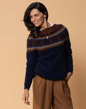 Load image into Gallery viewer, Possum and Merino  NW3177 Norwdarn Sweater - Inspired by the Nordic look gracing the catwalks of Europe for this winter, Whole garment knitting at it's best with multi layered parachute structure and Snow Flake design.  Composition - 40% Possum Fur, 53% Merino, 7% Nylon