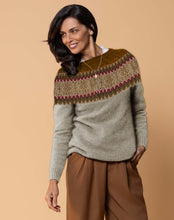 Load image into Gallery viewer, Possum and Merino  NW3177 Norwdarn Sweater - Inspired by the Nordic look gracing the catwalks of Europe for this winter, Whole garment knitting at it's best with multi layered parachute structure and Snow Flake design.  Composition - 40% Possum Fur, 53% Merino, 7% Nylon