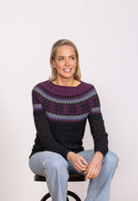 Load image into Gallery viewer, Possum and Merino  NW3177 Norwdarn Sweater - Inspired by the Nordic look gracing the catwalks of Europe for this winter, Wholegarment knitting at it&#39;s best with multi layered parachute structure and Snow Flake design.  Composition - 40% Possum Fur, 53% Merino, 7% Nylon