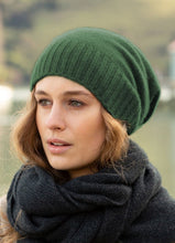 Load image into Gallery viewer, Possum and Merino  NW5064 Monti Beanie - Fashion baggie beanie in plain knit with rib turn up cuff.  Composition - 40% Possum Fur, 53% Merino, 7% Silk  One Size