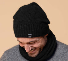 Load image into Gallery viewer, Possum and Merino  NW5073 Moss Baggie Beanie - UNISEX Fashion baggie beanie in plain knit with rib turn up.  Composition - 40% Possum Fur, 53% Merino, 7% Silk  One size