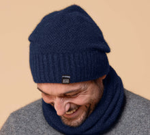 Load image into Gallery viewer, Possum and Merino  NW5073 Moss Baggie Beanie - UNISEX Fashion baggie beanie in plain knit with rib turn up.  Composition - 40% Possum Fur, 53% Merino, 7% Silk  One size