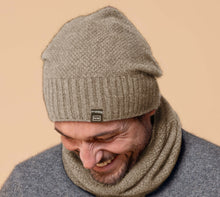 Load image into Gallery viewer, Possum and Merino  NW5073 Moss Baggie Beanie - UNISEX Fashion baggie beanie in plain knit with rib turn up.  Composition - 40% Possum Fur, 53% Merino, 7% Silk  One size