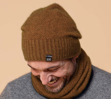 Load image into Gallery viewer, Possum and Merino  NW5073 Moss Baggie Beanie - UNISEX Fashion baggie beanie in plain knit with rib turn up.  Composition - 40% Possum Fur, 53% Merino, 7% Silk  One size