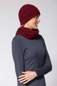 Possum and Merino  NW5073 Moss Baggie Beanie - UNISEX Fashion baggie beanie in plain knit with rib turn up.  Composition - 40% Possum Fur, 53% Merino, 7% Silk  One size