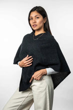 Load image into Gallery viewer, Possum and Merino  TR1022 Moss Stitch Poncho - This moss stitch poncho can be worn two different ways, with the hem straight across or on a diagonal.  One size only