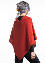 Load image into Gallery viewer, Possum and Merino  TR1022 Moss Stitch Poncho - This moss stitch poncho can be worn two different ways, with the hem straight across or on a diagonal.  One size only