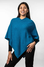 Load image into Gallery viewer, Possum and Merino  TR1022 Moss Stitch Poncho - This moss stitch poncho can be worn two different ways, with the hem straight across or on a diagonal.  One size only