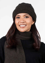 Load image into Gallery viewer, Possum and Merino  TR200 Moss Stitch Beanie - A beanie using moss stitch with a turned back edge.  Makes a set with TR49 Plain Gloves and TR100 Moss Stitch Scarf.   One Size Only   Made proudly in New Zealand from a luxurious blend of 25% possum fur, 65% merino &amp; 10% silk.