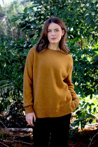 Possum and Merino  Z157 Entwine Jumper - This is a Crew neck jumper with dropped shoulder and hem.  It features a crossed cable detail hem and cuffs.   Made in New Zealand from a premium blend of 40% possum fur, 50% merino & 10% nylon.