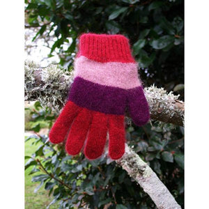 Possum and Merino  CK602 Childs Striped Gloves - Co-coordinating gloves with added lycra for stretch (great for growing kids).