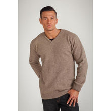 Load image into Gallery viewer, Possum and Merino  KO841 V Neck Jumper - Our basic V neck jumper which is easy to dress up or down.  A simple yet smart style..  3XL incurs extra cost.   Made proudly in New Zealand from a premium blend of 40% possum fur, 50% merino lambswool &amp; 10% mulberry silk.