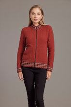 Load image into Gallery viewer, Possum and Merino.  5000 Wave Trim Zip Cardigan - is casual comfort at it&#39;s finest. The natural fibres of Possum Merino blended with Mulberry silk provide a luxurious comfort that will see this cardigan become your favourite go-to piece.  Hip-length zip up cardigan Detailed wave pattern trim Mid-weight warmth 35% Possum Fur, 55% Merino Wool, 10% Pure Mulberry Silk Proudly made in New Zealand 