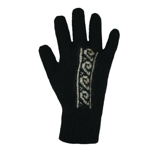 9940 Koru Gloves - Single thickness glove with elasticated rib cuff and koru motif on the back of hand.