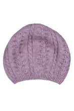 Load image into Gallery viewer, 6020 Cable Beret (and Beanie) - Experience the luxury and warmth with this Possum Merino beret blended with Mulberry Silk that has been specially crafted for you. Enliven your outfit with this McDonald hat along with matching 622 Cable Glovelet and 669 Cable Scarf to step out in style.