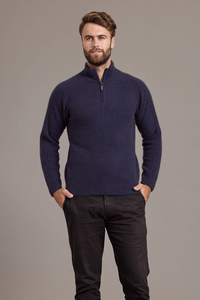 620 Short Zip Rib Sleeve Sweater - a classic yet distinctive sweater made from the ultimate combination of natural fibers for warmth without weight. The Short Zip Sweater that will take you anywhere and last you many seasons to come. 