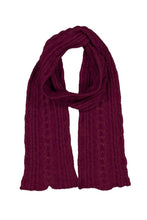 Load image into Gallery viewer, 669 Cable Scarf - Feel the luxurious warmth as you wrap this beautifully soft scarf on your neck. Style by adding a touch of colour to your neutral outfit or toning down a bright outfit with your selection from our beautiful range of colours. McDonald NZ’s Possum Merino and Mulberry Silk Cable Scarf features the intricate detail of the cable knit structure. An essential accessory for every wardrobe.