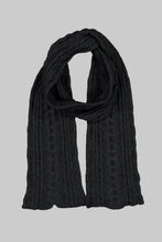 Load image into Gallery viewer, Possum and Merino
669 Cable Scarf - Feel the luxurious warmth as you wrap this beautifully soft scarf on your neck. Style by adding a touch of colour to your neutral&nbsp;outfit or toning down a bright outfit with your selection from our beautiful range of colours. McDonald NZ’s Possum Merino and Mulberry Silk Cable Scarf features the intricate detail of the cable knit structure. An essential accessory for every wardrobe.
35% Possum Fur, 55% Merino Wool, 10% Pure Mulberry Silk.