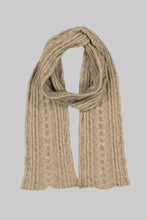 Load image into Gallery viewer, Possum and Merino
669 Cable Scarf - Feel the luxurious warmth as you wrap this beautifully soft scarf on your neck. Style by adding a touch of colour to your neutral&nbsp;outfit or toning down a bright outfit with your selection from our beautiful range of colours. McDonald NZ’s Possum Merino and Mulberry Silk Cable Scarf features the intricate detail of the cable knit structure. An essential accessory for every wardrobe.
35% Possum Fur, 55% Merino Wool, 10% Pure Mulberry Silk.