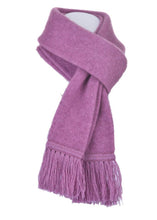 Load image into Gallery viewer, 674 Plain Tubular Scarf - You cannot go wrong with the classic fringed Plain tubular scarf. This Possum Merino neck scarf blended with Mulberry Silk is the perfect way to keep warm with its double thickness. Tie it how you like and step out in style.  Match this with our 675 Plain Tubular Beanie,  style 675, to create the simple, yet attractive look. 35% Possum Fur, 55% Merino Wool, 10% Pure Mulberry Silk. 150cm x 17cm approx. size.