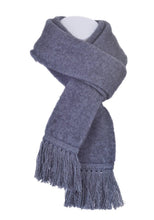 Load image into Gallery viewer, 674 Plain Tubular Scarf - You cannot go wrong with the classic fringed Plain tubular scarf. This Possum Merino neck scarf blended with Mulberry Silk is the perfect way to keep warm with its double thickness. Tie it how you like and step out in style.  Match this with our 675 Plain Tubular Beanie,  style 675, to create the simple, yet attractive look. 35% Possum Fur, 55% Merino Wool, 10% Pure Mulberry Silk. 150cm x 17cm approx. size.