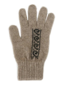 9940 Koru Gloves - Single thickness glove with elasticated rib cuff and koru motif on the back of hand.